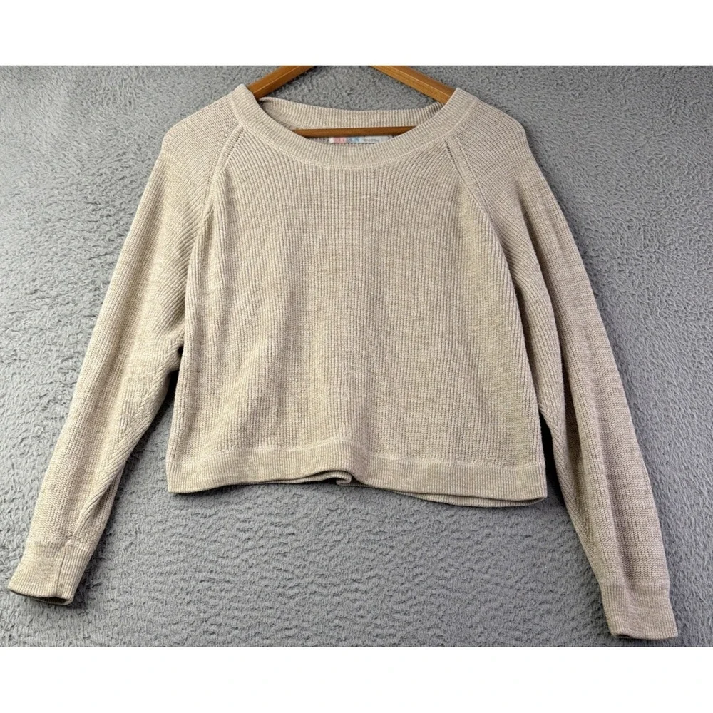 Free People Beach Sweater Womens Size Small P Cropped Beige Free People Beach